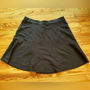 Knit Black A-Line Skirt XL